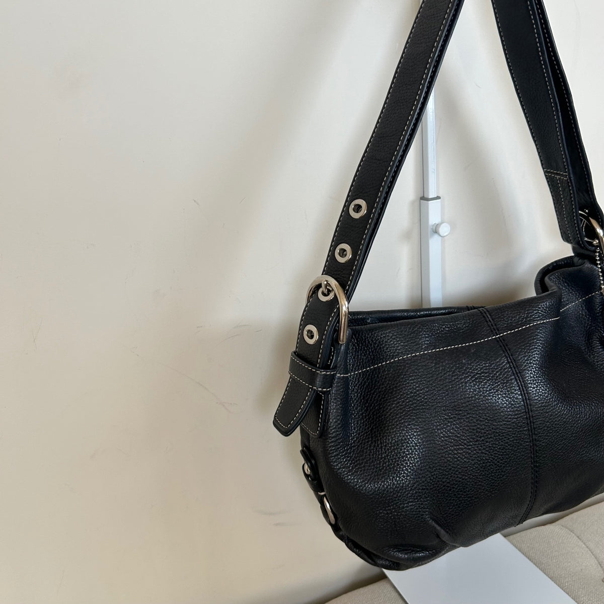 Coach Black Pebbled Leather Shoulder Bag C1069-F15170