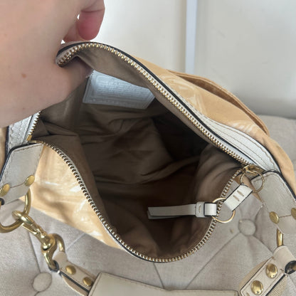 Coach Beige Monogram Hobo Shoulder Bag A0732-F10698