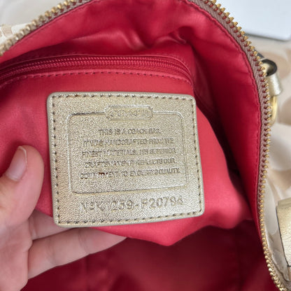 Coach Poppy Beige Flower Detail Shoulder Bag K1259-F20794