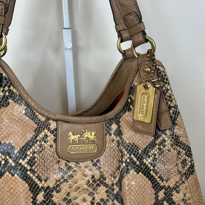 Rare Coach Maggie Snake Print 3 Compartment Shoulder Bag C1271-19629
