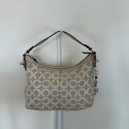 Coach Peyton Op Art Small Shoulder Bag Beige J0973-43465