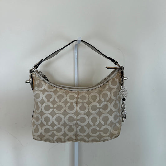 Coach Peyton Op Art Small Shoulder Bag Beige J0973-43465