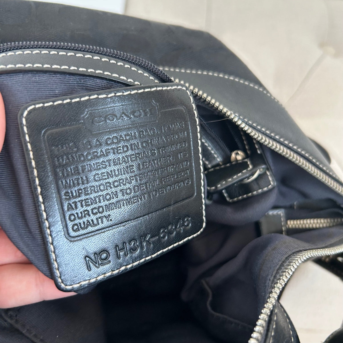 Coach Black Monogram Bucket Shoulder Bag H3K-6346