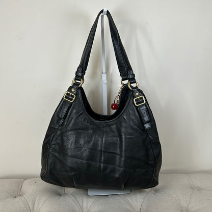 Coach Maggie Black Leather 3 Compartment Shoulder Bag B1168-16503