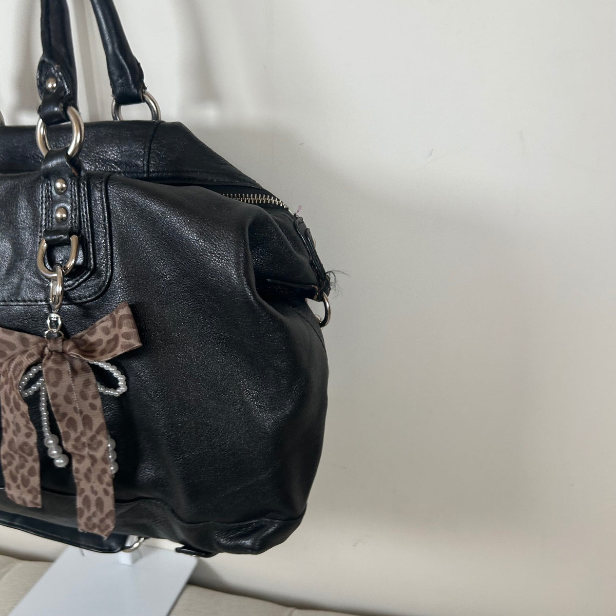 Coach Ashley Black Leather Large Convertible Shoulder Bag B1173-F15447