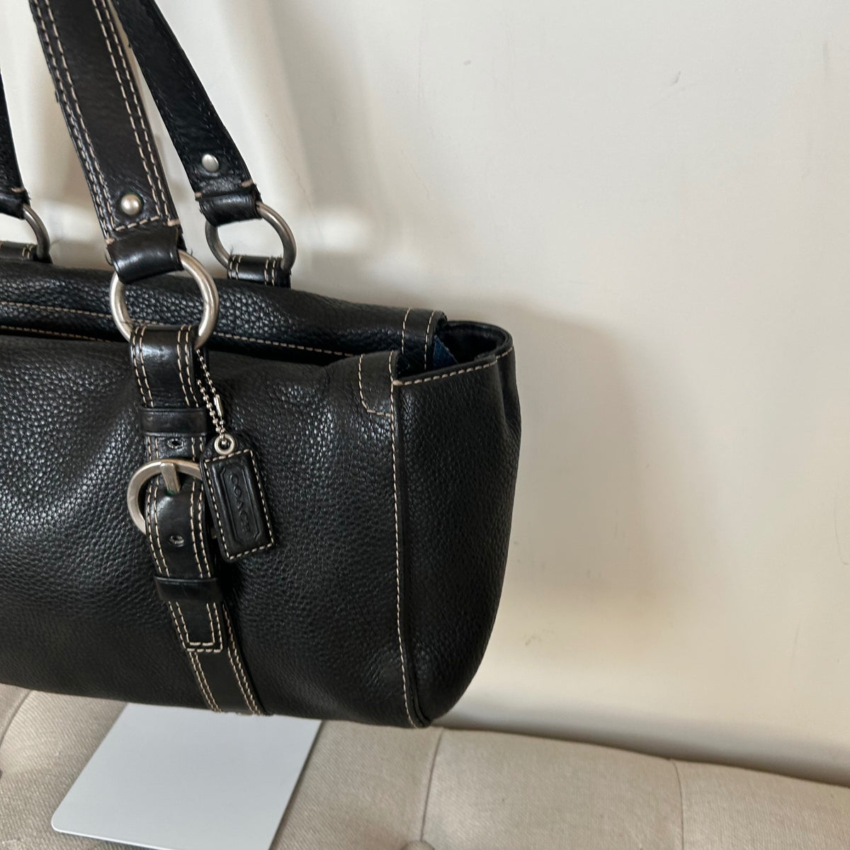 Coach Black Chelsea Pebbled Leather Shoulder Bag D0773-F10887