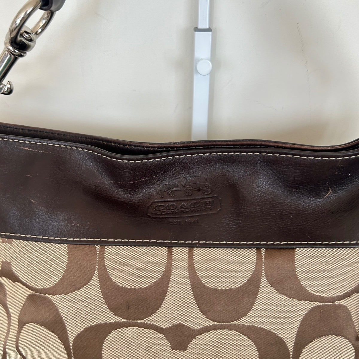 Coach Brown Monogram Large Zoe Shoulder Bag K0932-F12674