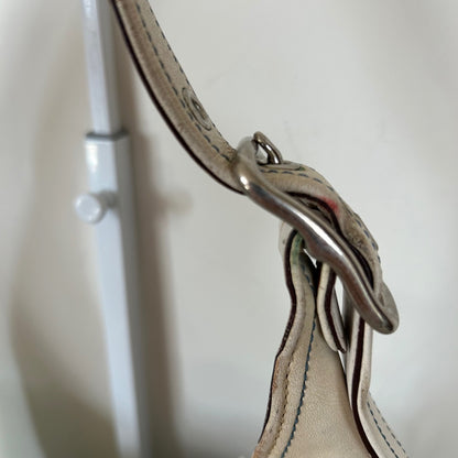 Coach Blue Monogram Hampton Buckle Shoulder Bag J05K-3612