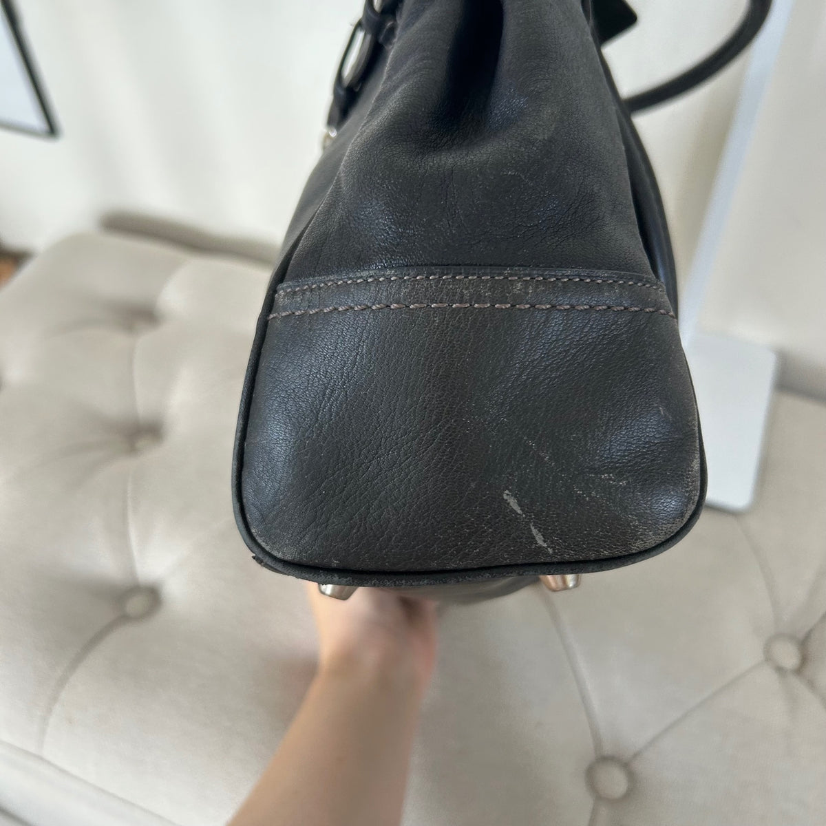 Coach Black Leather Hampton Handbag E0793-F11199