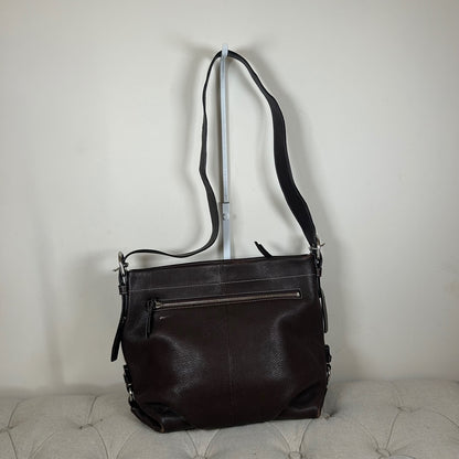 Coach Brown Pebbled Leather Convertible Shoulder Bag L1357-F15064