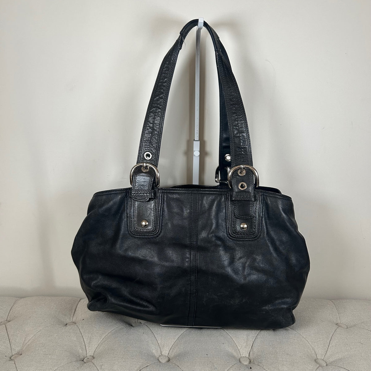 Coach Black Soho Buckle Tote 3 Compartment Shoulder Bag K0820-F13110