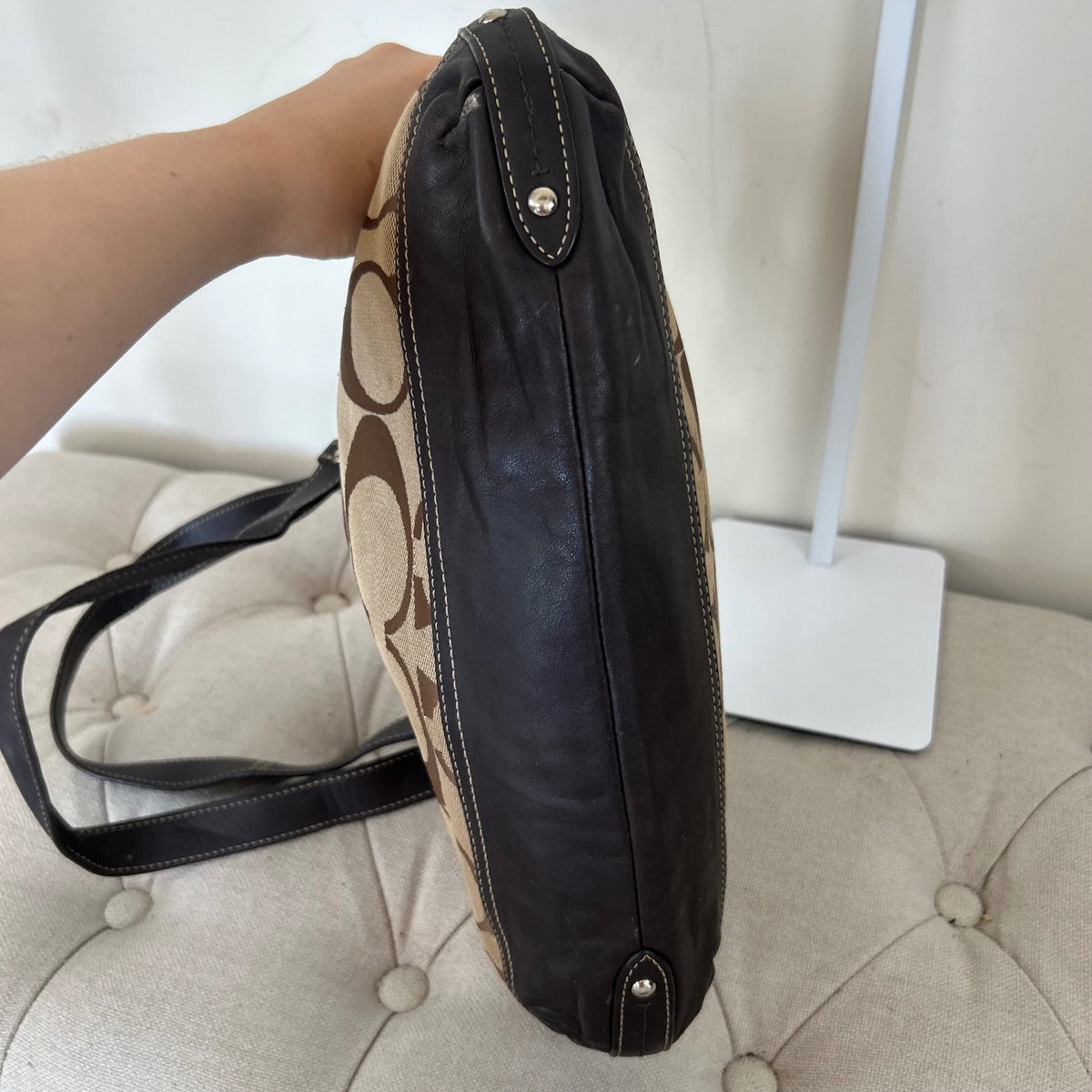 Coach Brown Monogram Convertible Shoulder Bag K1275-F19731