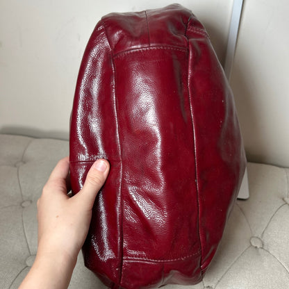 Coach Red Patent Leather 3 Compartment Shoulder Bag H1276-F19708