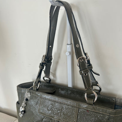 Coach Green Patent East/West Shoulder Bag C0973-F13761