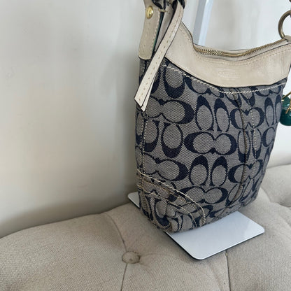 Coach Denim Monogram Convertible Crossbody Shoulder Bag G065-10402