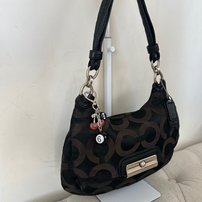 Coach Black Monogram Mini Shoulder Bag M1076-16953