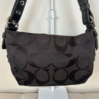Coach Black Monogram Convertible Shoulder Bag F1194-F15068