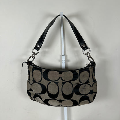 Coach Black Monogram Stripe Mini Shoulder Bag A1175-F17439