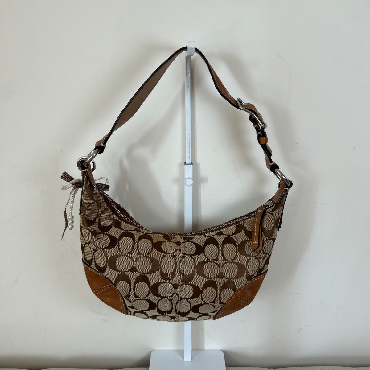 Coach Brown Monogram Hobo Shoulder Bag J0767-11575