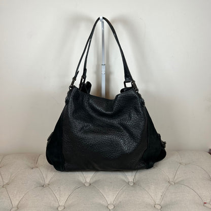 Coach Black Leather & Suede 3 Compartment Shoulder Bag E1750-57647