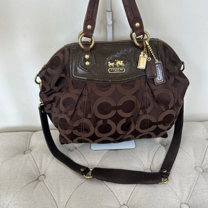 Coach Brown Monogram Ashley Shoulder Bag H0968-14335