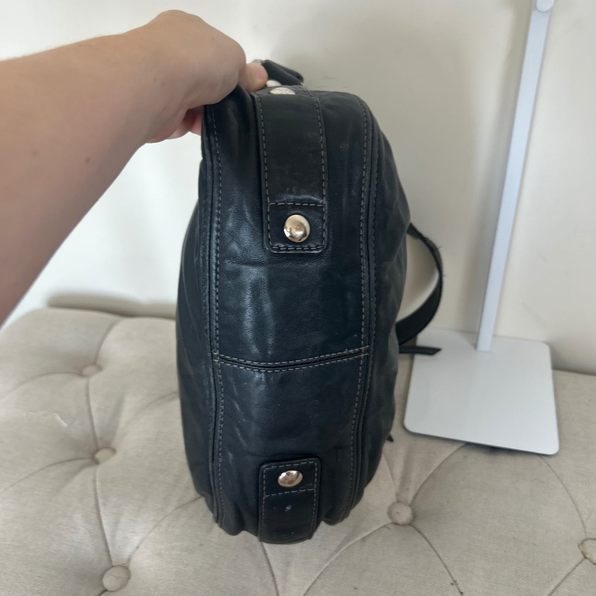 Coach Black Leather Zoe Shoulder Bag A1020-F14797