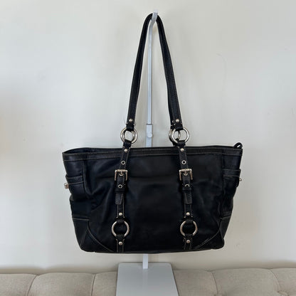 Coach East West Black Leather Shoulder Bag E0882-F12343