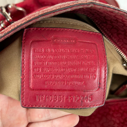 Coach Red Monogram East-West Shoulder Tote Bag H0851-F12345