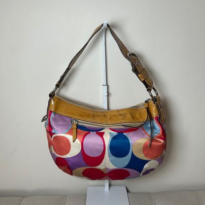 Coach Multicolour Sateen Hobo Half Moon Shoulder Bag A1073-F13796