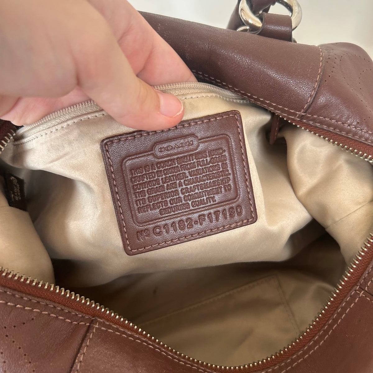 Coach Brown Leather Ashley Convertible Shoulder Bag C1182-F17130