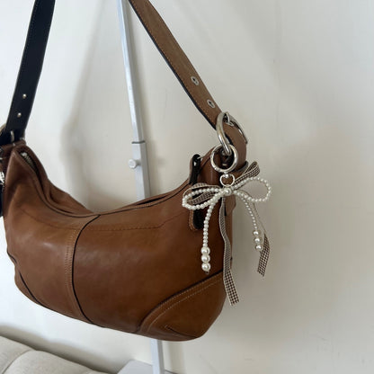 Coach Soho Tan Leather Hobo Shoulder Bag Handbag Purse Y2K E3S-9464