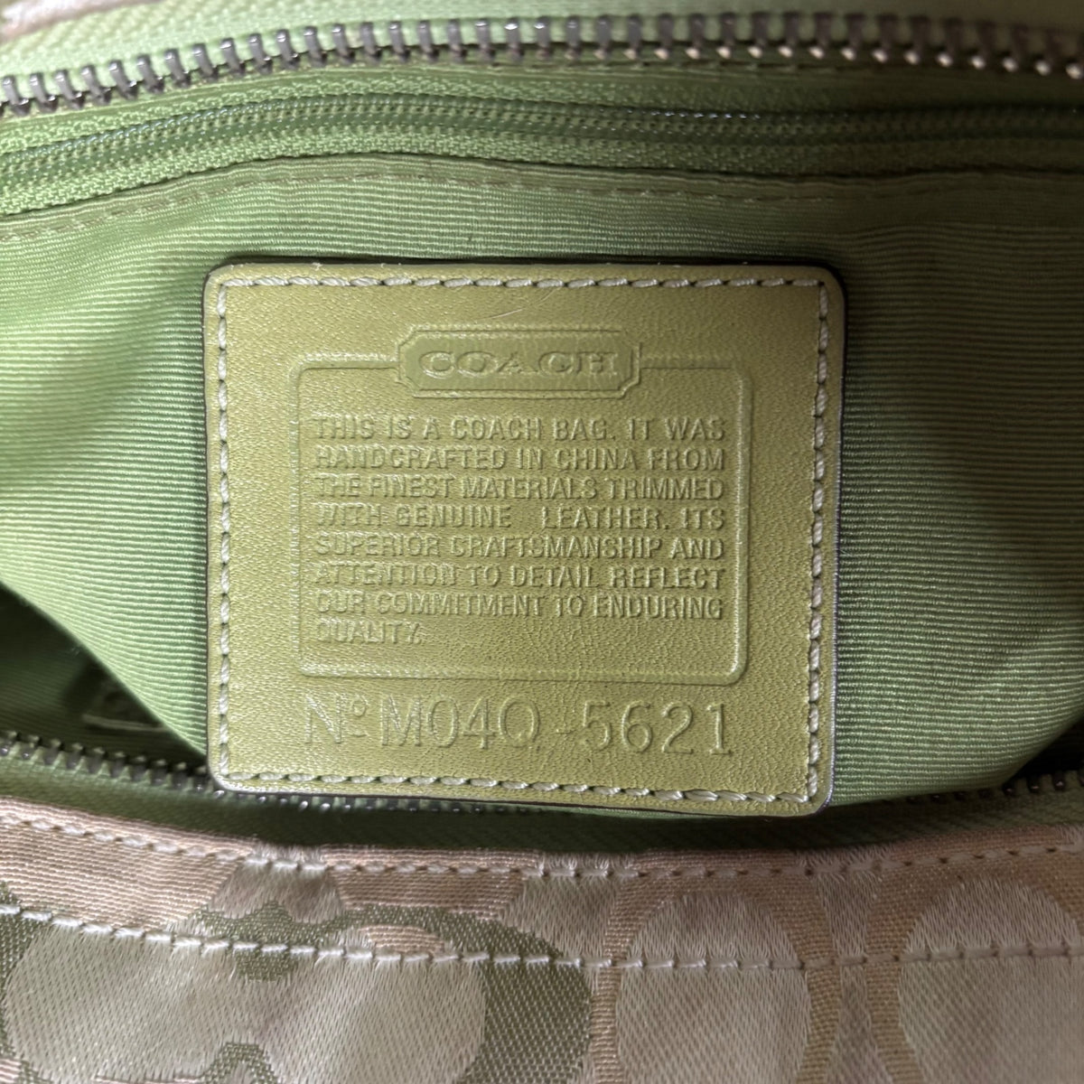 Coach Green Optic Ladybug Handle Top Soho Shoulder Bag M04Q-5621
