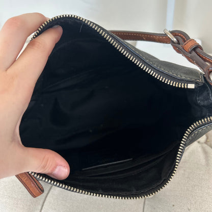 Coach Black Pebbled Leather Medium Mini Shoulder Bag C0782-F10890