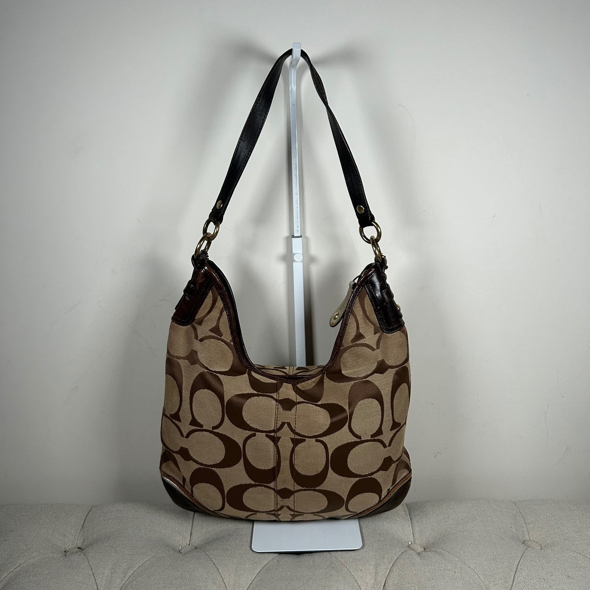 Coach Brown Monogram Medium Ergo Shoulder Bag E1071-F15179