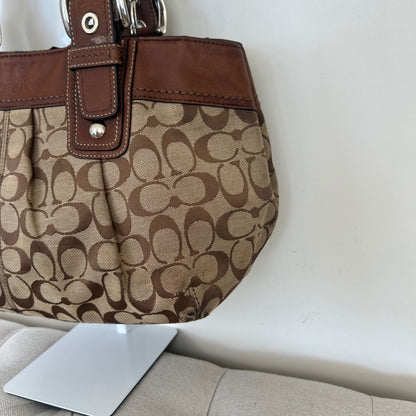 Coach Brown Monogram Signature Tote Shoulder Bag F0932-F13742