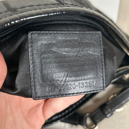 Coach Black Canvas Half Moon Hobo Shoulder Bag J0820-13351
