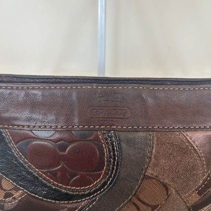 Coach Mosaic Patchwork Brown Shoulder Bag Handbag Purse E0873-41886