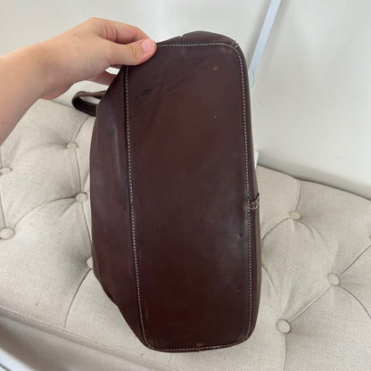 Vintage Brown Leather Ergo Shoulder Bag