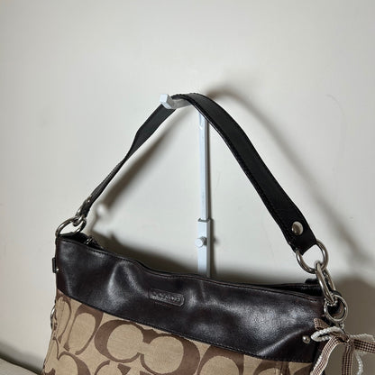 Coach Zoe Brown Signature Monogram Large Shoulder Bag A1093-F14709