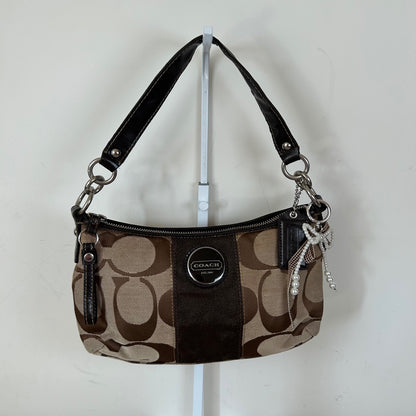 Coach Brown Monogram Stripe Mini Shoulder Bag H1176-F17439