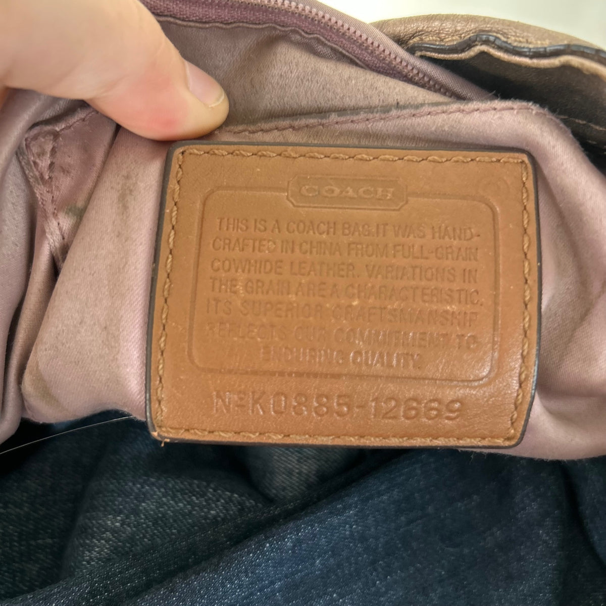 Coach Bronze Metallic Zoe Medium Shoulder Bag K0885-12669