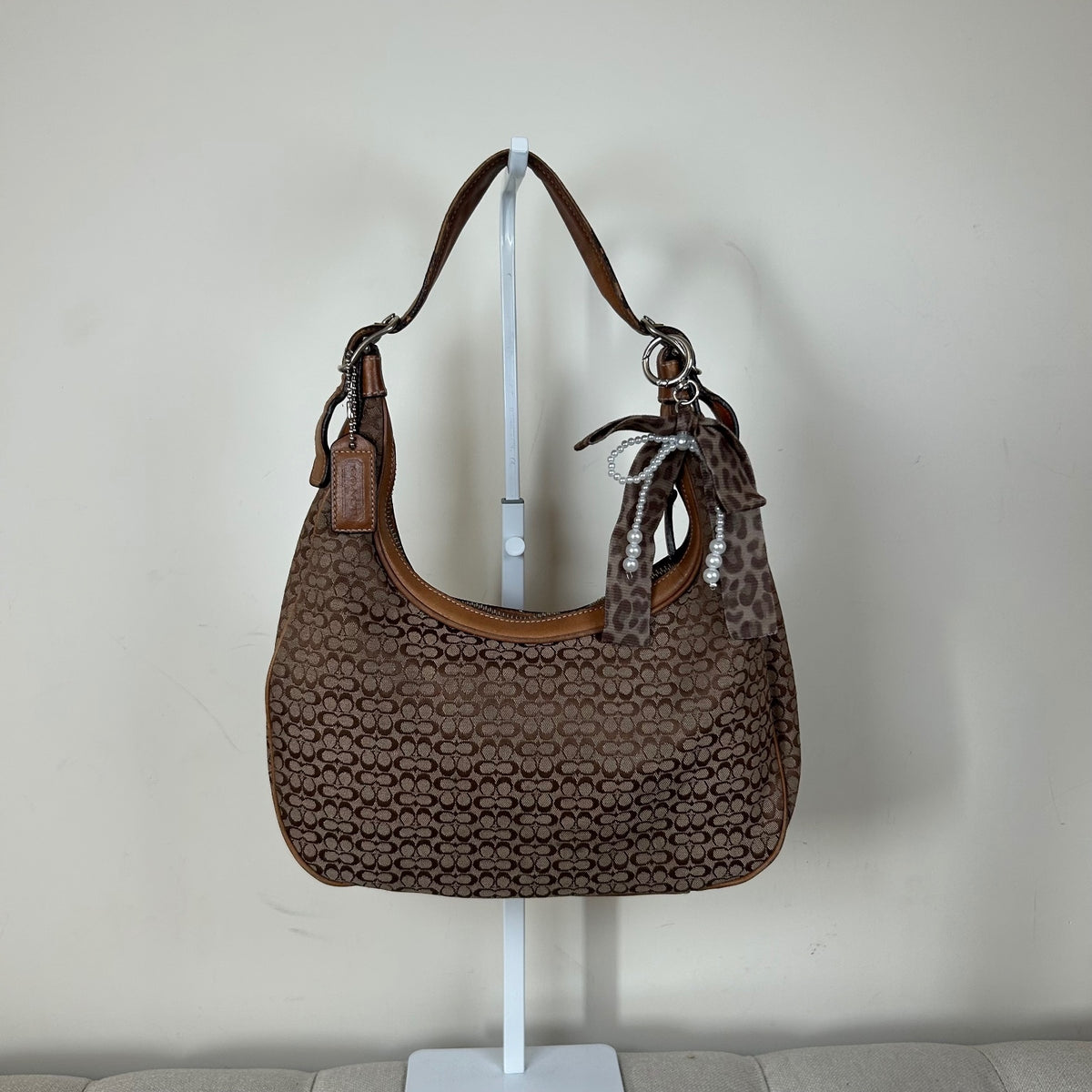 Coach Brown Signature Monogram Ergo Shoulder Bag K2K-6343