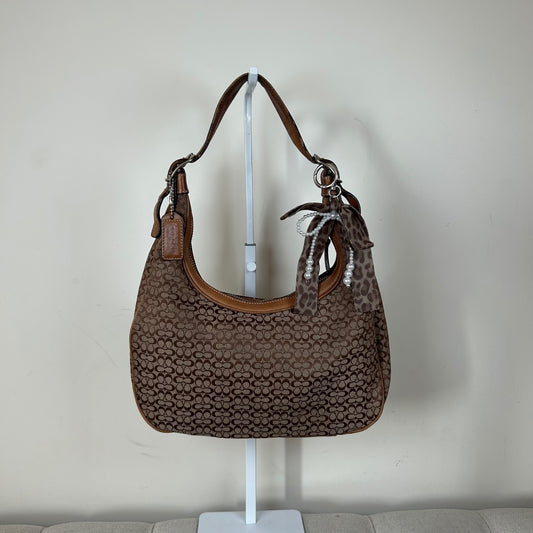 Coach Brown Signature Monogram Ergo Shoulder Bag K2K-6343
