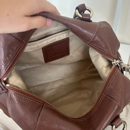 Coach Brown Leather Ashley Convertible Shoulder Bag C1182-F17130
