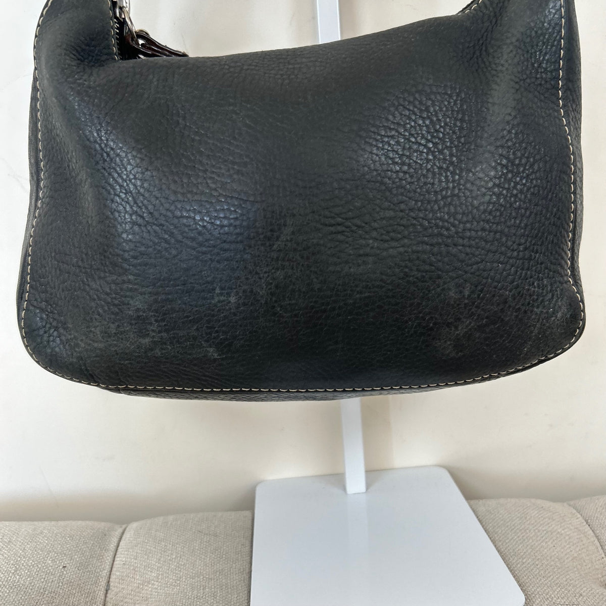 Coach Black Pebbled Leather Medium Mini Shoulder Bag C0782-F10890