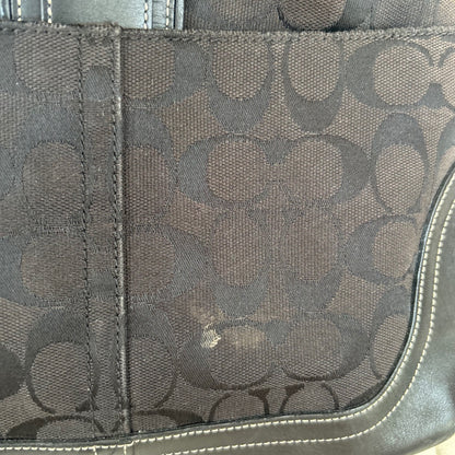 Coach Black Signature Monogram Silver Buckle Soho Shoulder G04J-6824