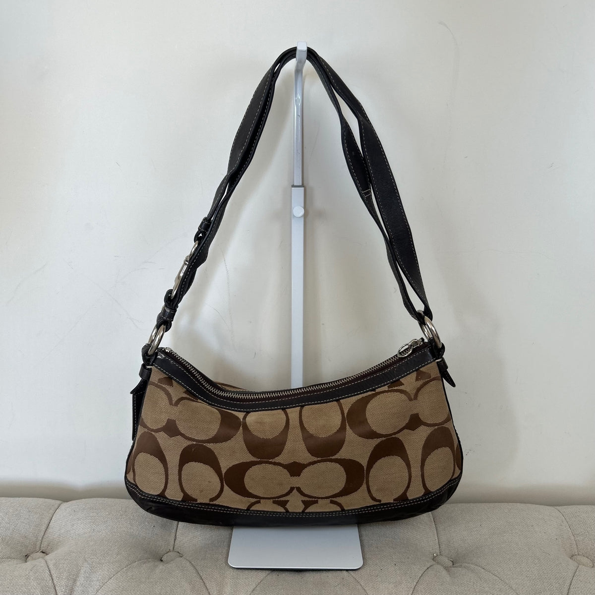 Coach Brown Monogram Convertible Shoulder Bag K1275-F19731