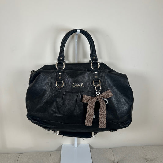 Coach Ashley Black Leather Large Convertible Shoulder Bag B1173-F15447