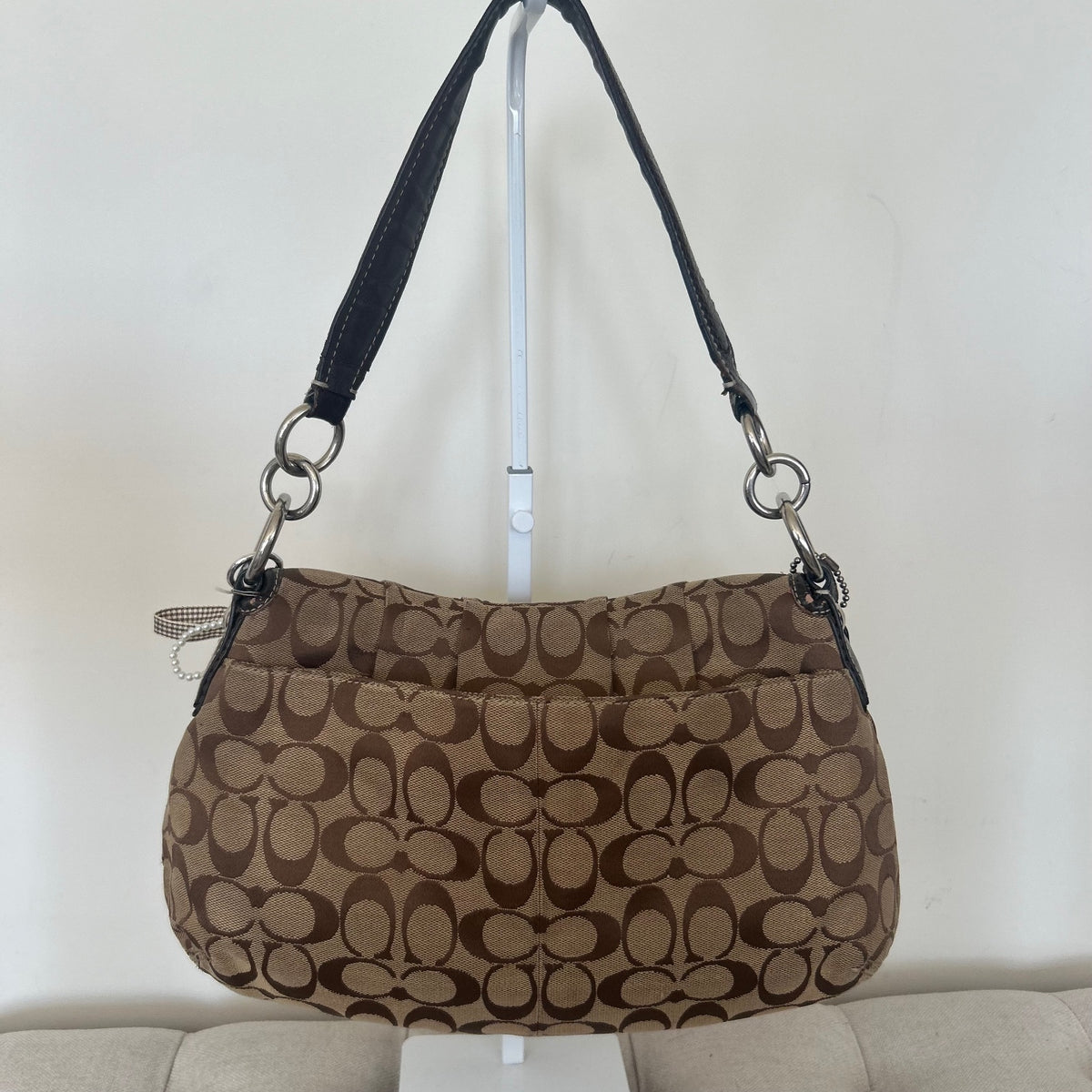 Coach Soho Brown Signature Monogram Shoulder Bag M1161-F17093