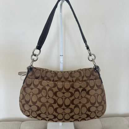 Coach Soho Brown Signature Monogram Shoulder Bag M1161-F17093